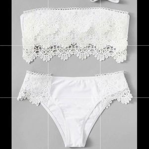 White Lace Bathing Suit